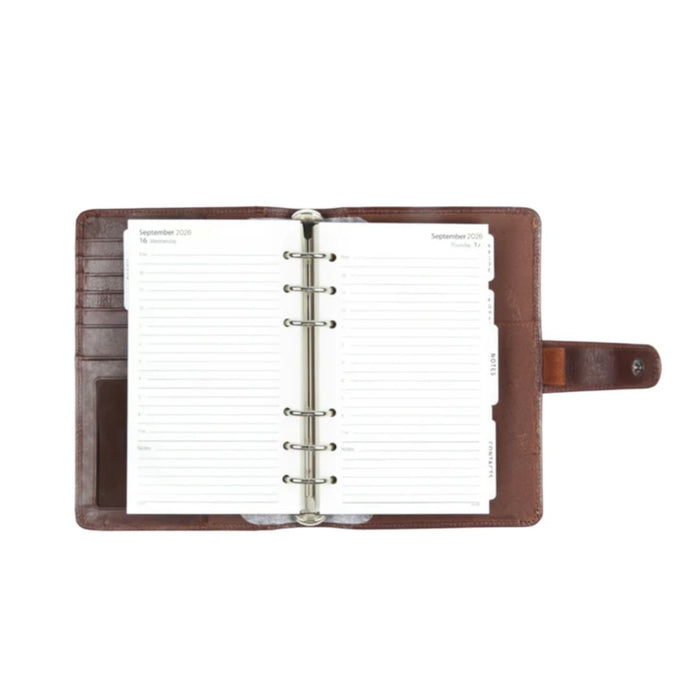 ELAN Leather Executive Planner 2026 – Medium Brown Dated Journal for Professionals
