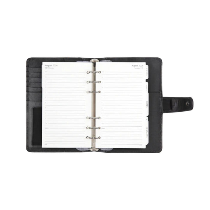 ELAN Leather Executive Planner 2026 – Medium Black Dated Journal for Professionals