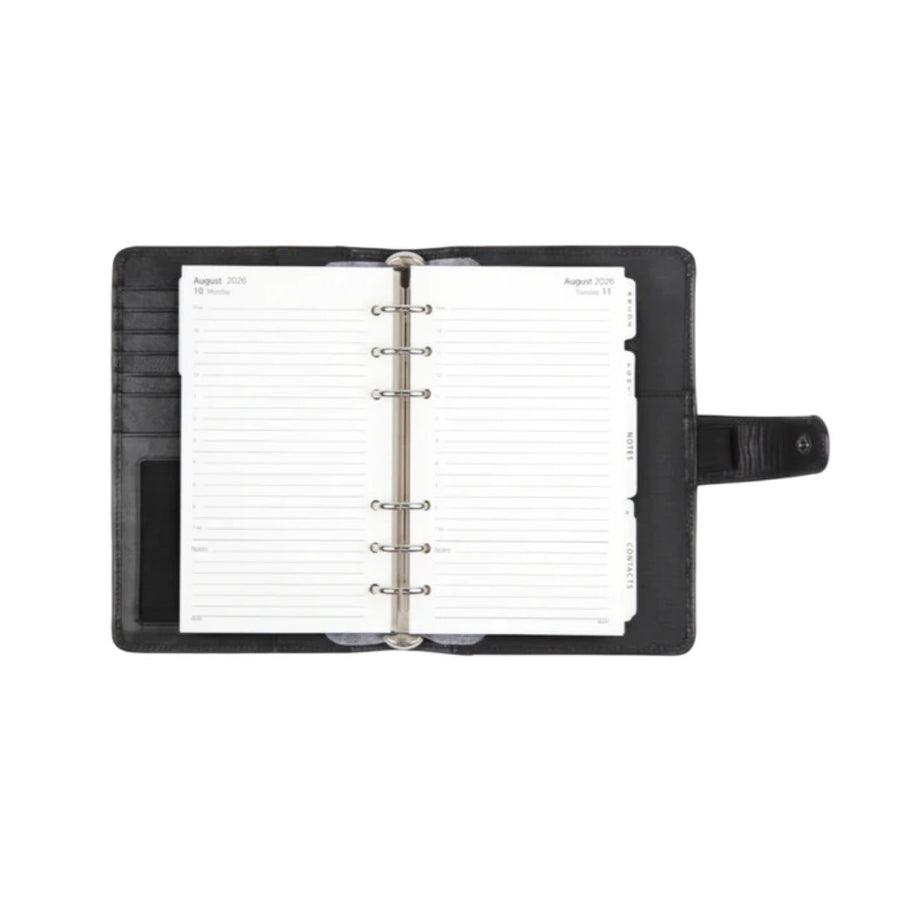 ELAN Leather Executive Planner 2026 – Medium Black Dated Journal for Professionals