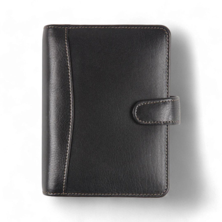 ELAN Leather Personal Planner 2026 – Pocket-Sized Organizer for Home & Travel (Black)