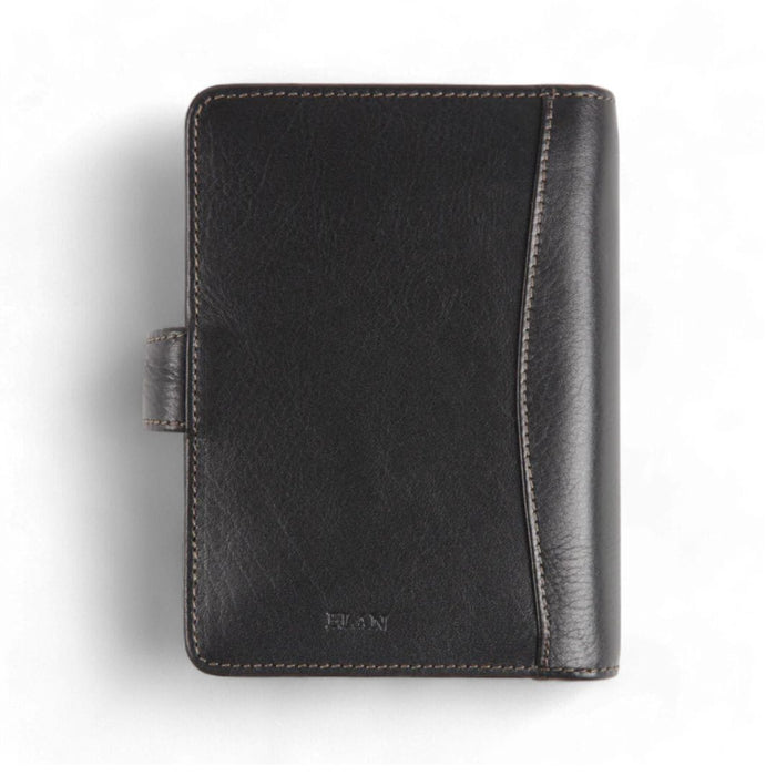 ELAN Leather Personal Planner 2026 – Pocket-Sized Organizer for Home & Travel (Black)
