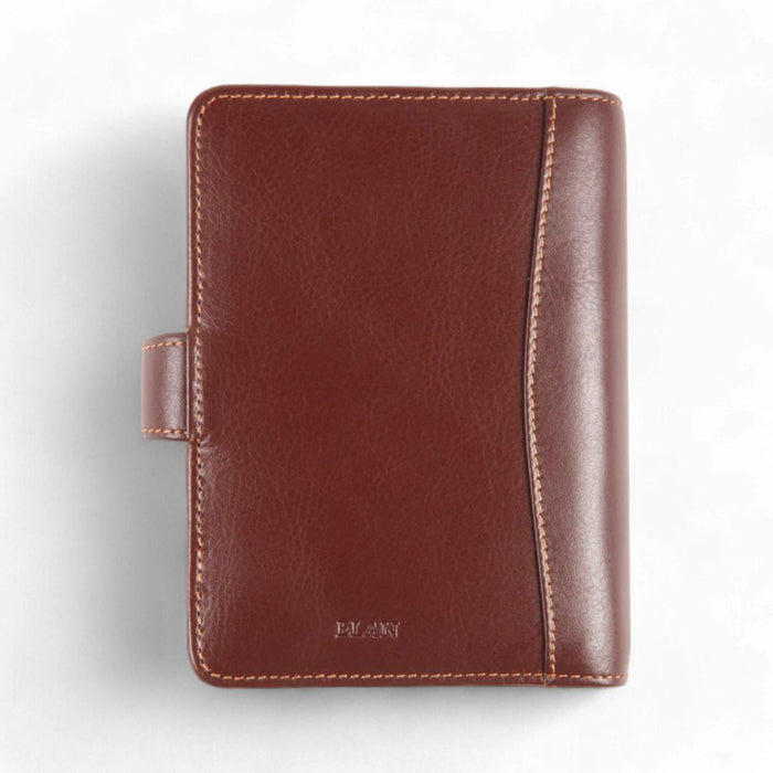 ELAN Leather Personal Planner 2026 – Pocket-Sized Organizer for Home & Travel (Brown)