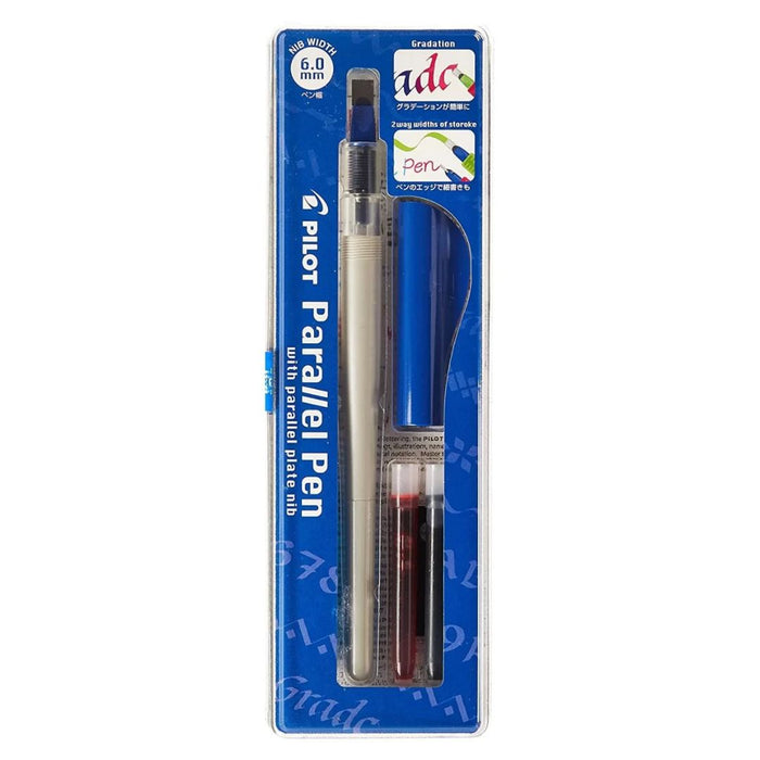 Pilot Parallel Pen Set with Cartridge (6.0mm) – Blue