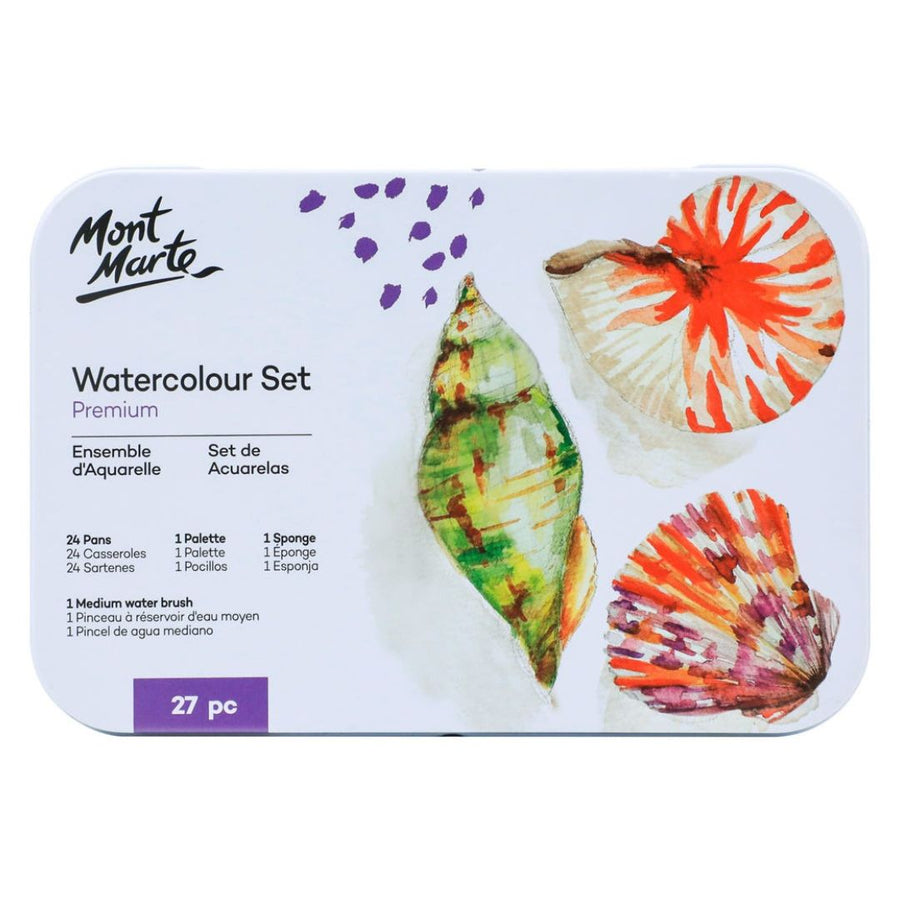 Mont Marte Watercolour Paint Set – Premium 27pc