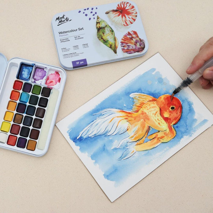 Mont Marte Watercolour Paint Set – Premium 27pc