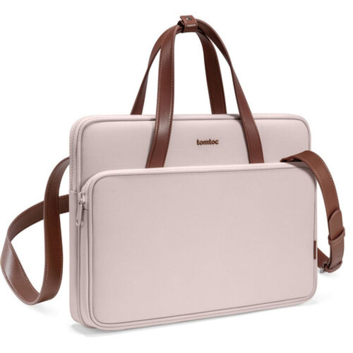 Tomtoc Versatile A12 Laptop Shoulder Bag for 14” Laptops – Blush Pink