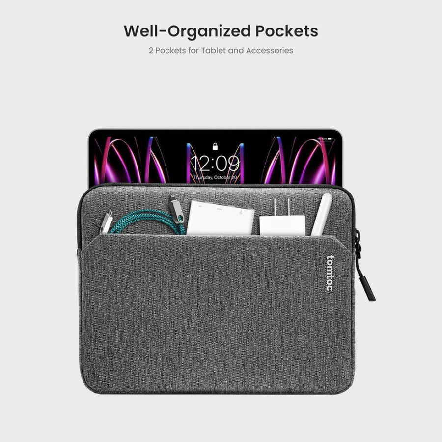 Tomtoc Light-B18 Tablet & Laptop Sleeve 12.9" – Grey