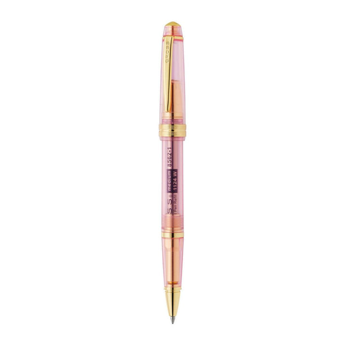 Cross Bailey Light Translucent Pink Sapphire GT Ballpoint Pen | Medium Tip (0.7 mm)