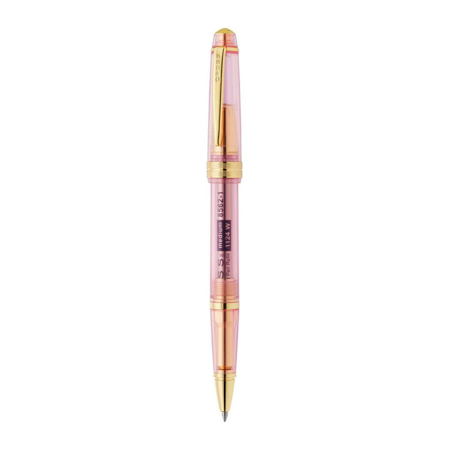 Cross Bailey Light Translucent Pink Sapphire GT Ballpoint Pen | Medium Tip (0.7 mm)
