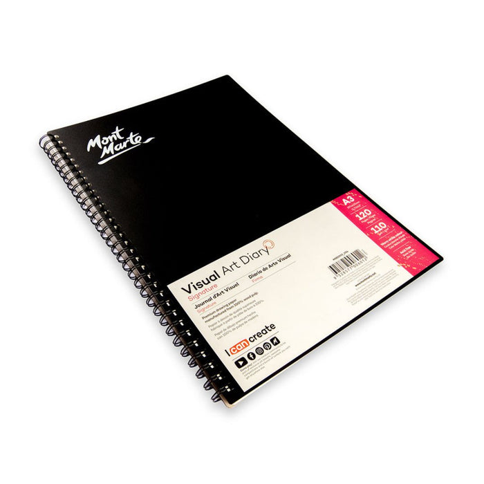 Mont Marte Signature Visual Art Diary – A3 | 110 GSM | 120 Pages