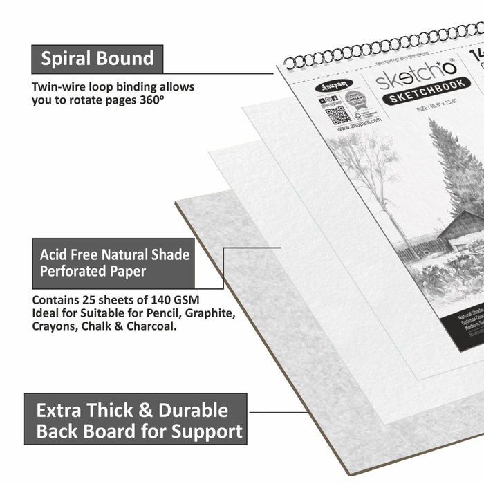 Anupam Sketch-O Sketching & Drawing Sketchbook – A2