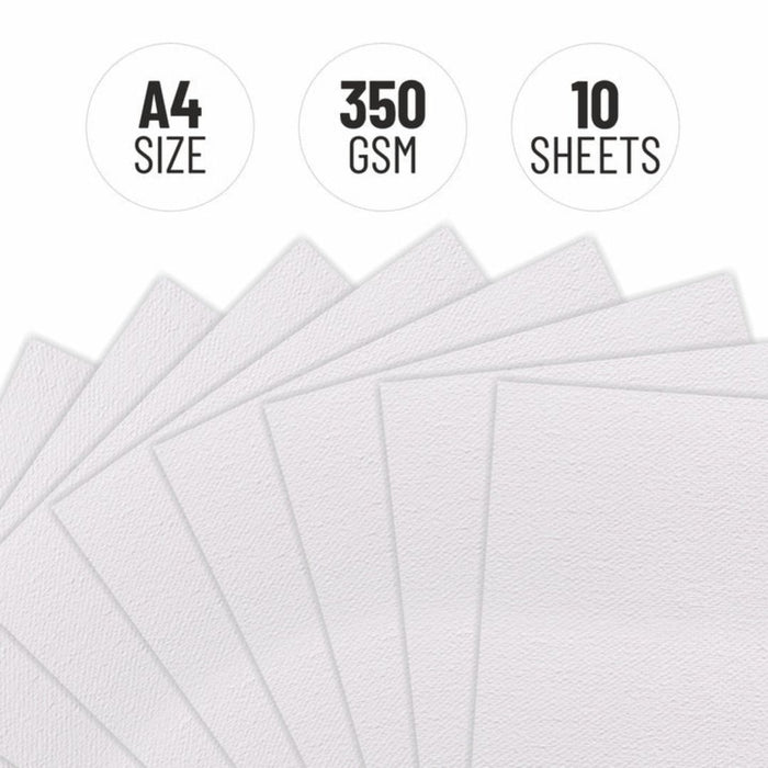 Anupam Oil Painting Paper – Canvas Textured, Acid-Free | A4 | 350 GSM