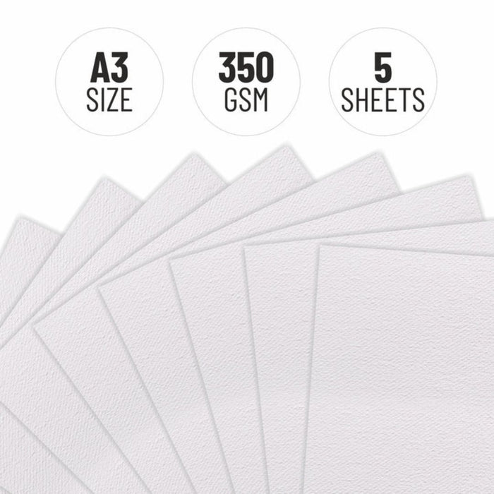 Anupam Oil Painting Paper – Canvas Textured, Acid-Free | A3 | 350 GSM