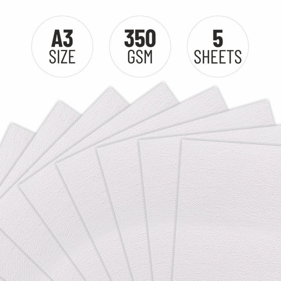 Anupam Oil Painting Paper – Canvas Textured, Acid-Free | A3 | 350 GSM
