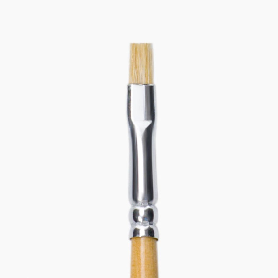 Camel White Bristle Brush – Flat | Series 56 | No. 2