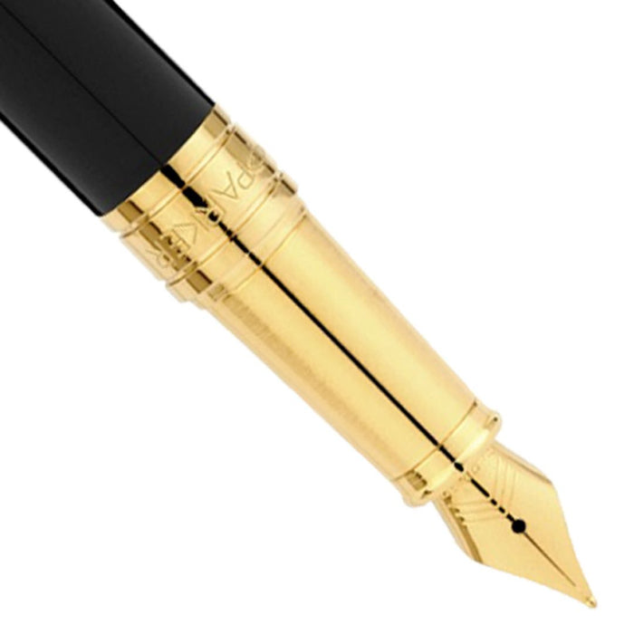 Parker Premium Aster Deluxe Fountain Pen – Black with Chrome Cap