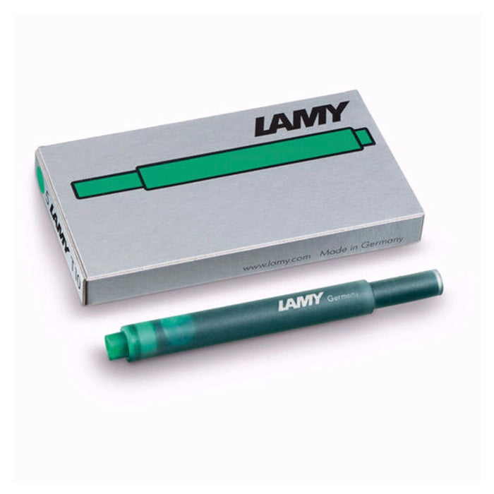 Lamy T10 Fountain Pen Ink Cartridges – Green | Pack of 5