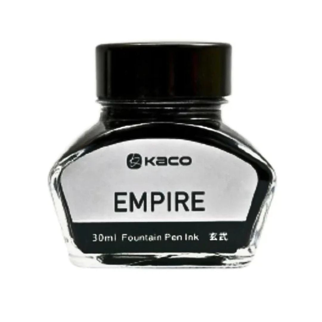 KACO EMPIRE Dye-Based Fountain Pen Ink Bottle – Black (30 ml) — Mango
