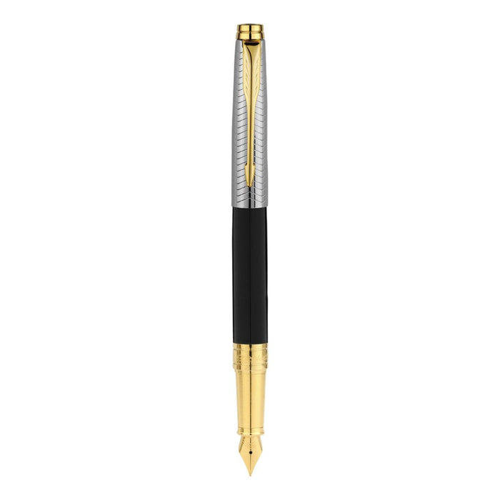 Parker Premium Aster Contemporary Black/Chrome GT Fountain Pen