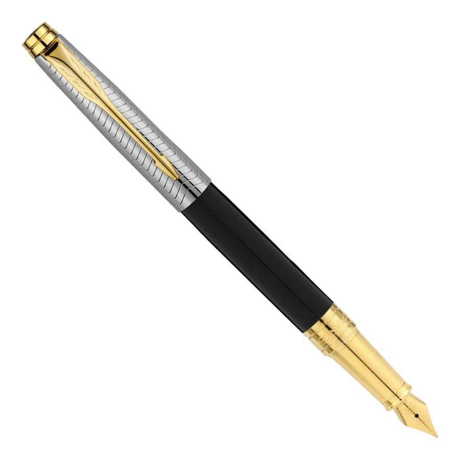 Parker Premium Aster Contemporary Black/Chrome GT Fountain Pen