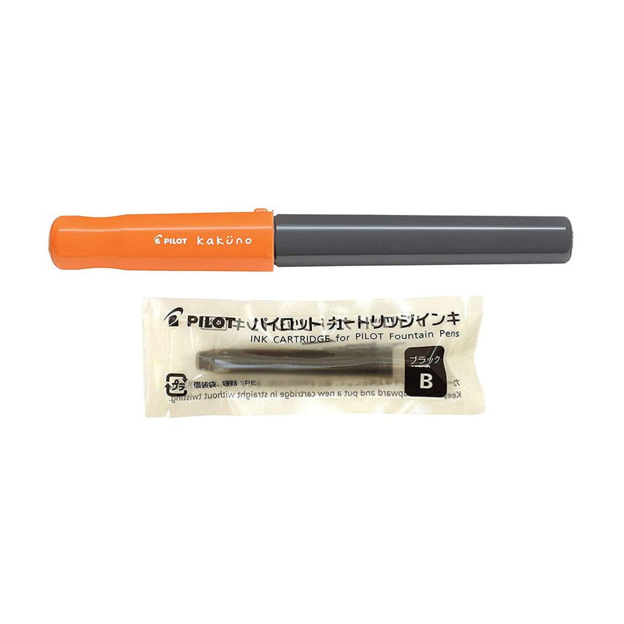 Pilot Kakuno Orange Fountain Pen – Medium Nib