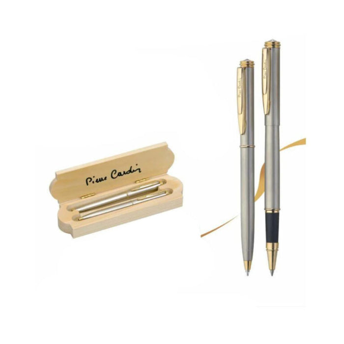 Pierre Cardin Long Champ Exclusive Pen Set | Chrome Finish Roller Pen & Ball Pen