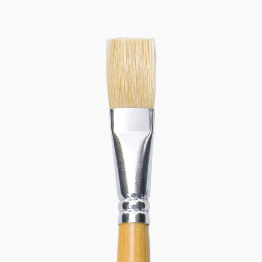 Camel White Bristle Brush Flat – Series 56