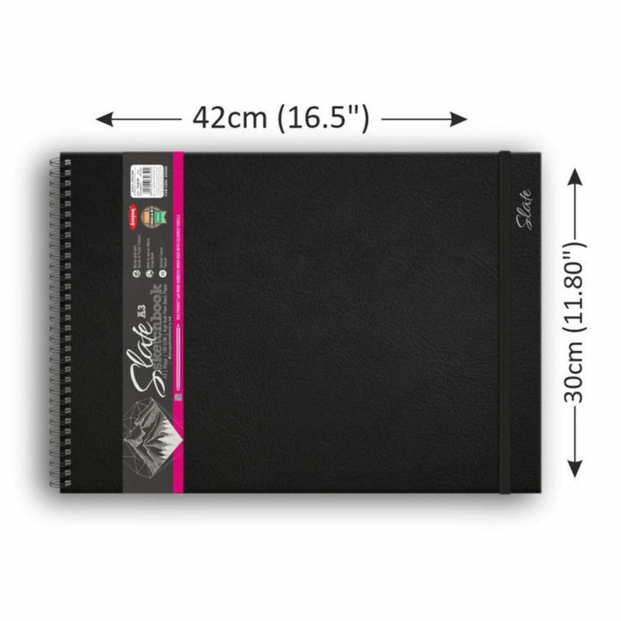 Anupam SketchO Slate Black Paper Sketchbook – A3