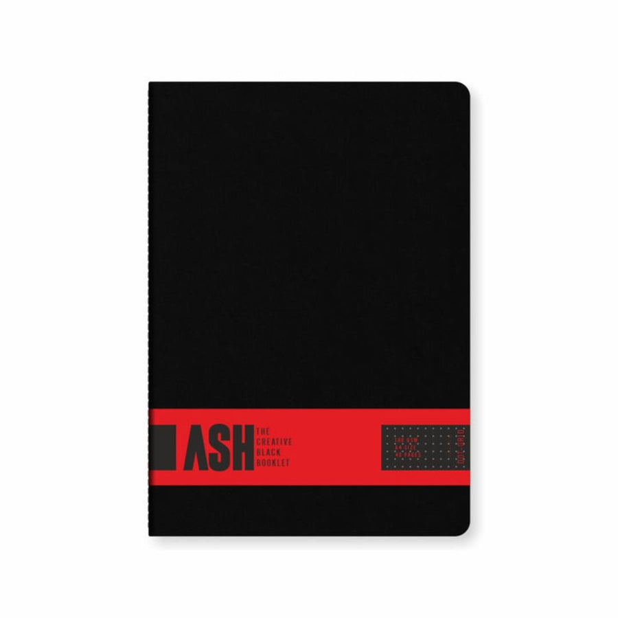 Anupam Ash Booklet Sketchbook – Matte Black Dotted Grid | 180 GSM | A4