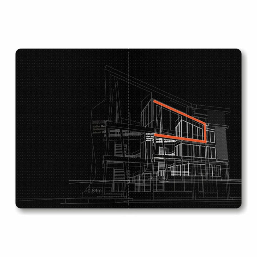 Anupam Ash Booklet Sketchbook – Matte Black Dotted Grid | 180 GSM | A4