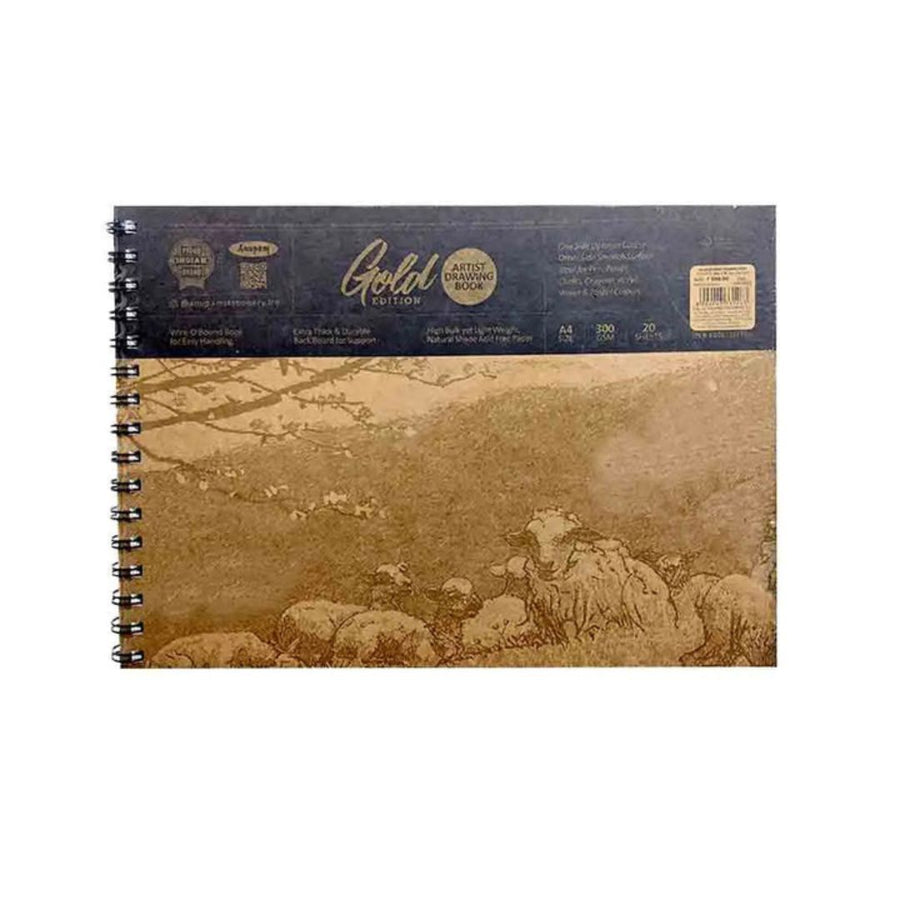 Anupam Artist Drawing Book – Gold Edition - A4 300 GSM