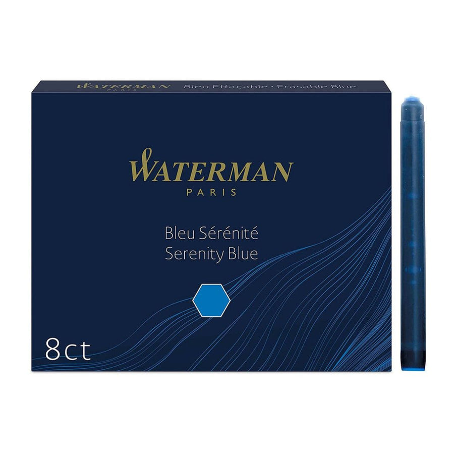 Waterman Serenity Blue Ink Cartridge – Pack of 8