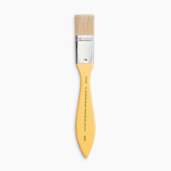 Camel White Bristle Wash Brush – Series 58 | 2.5 cm