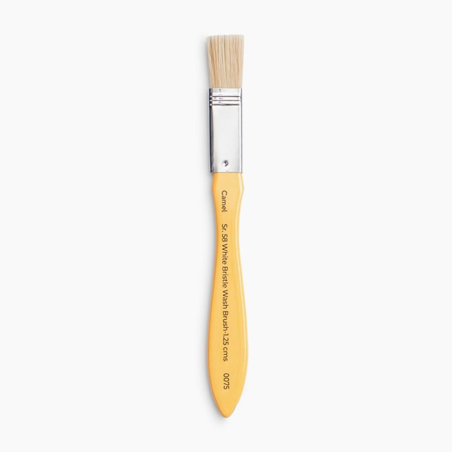 Camel White Bristle Wash Brush – 1.25 cm