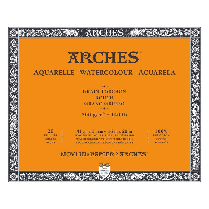 Arches Aquarelle Watercolour Paper Pad – 41 x 51 cm | 300 GSM