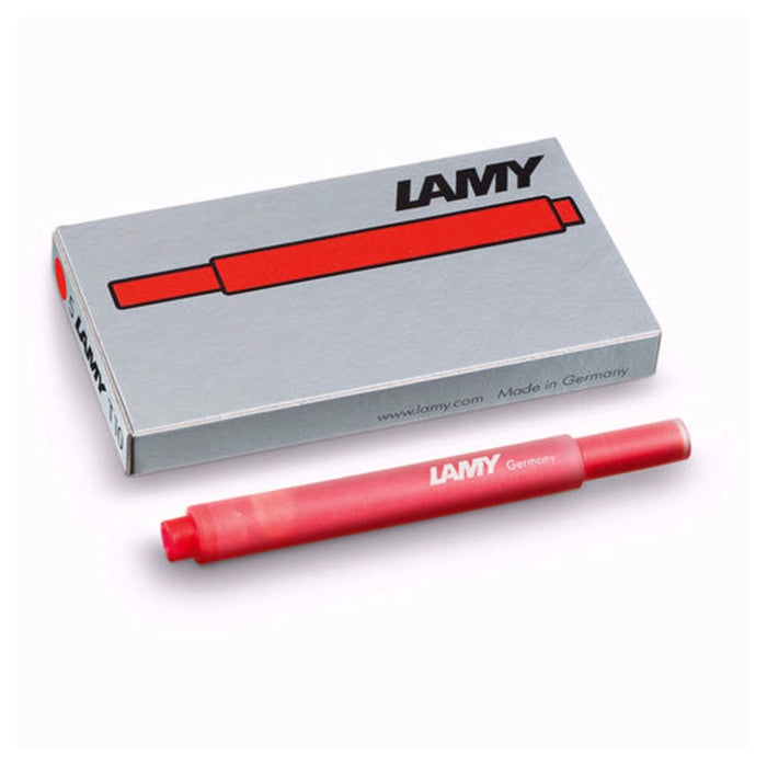 Lamy T10 Red Ink Cartridge – Pack of 5