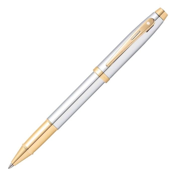 Sheaffer 9340 Rollerball Pen – Bright Chrome with Gold Tone Trim