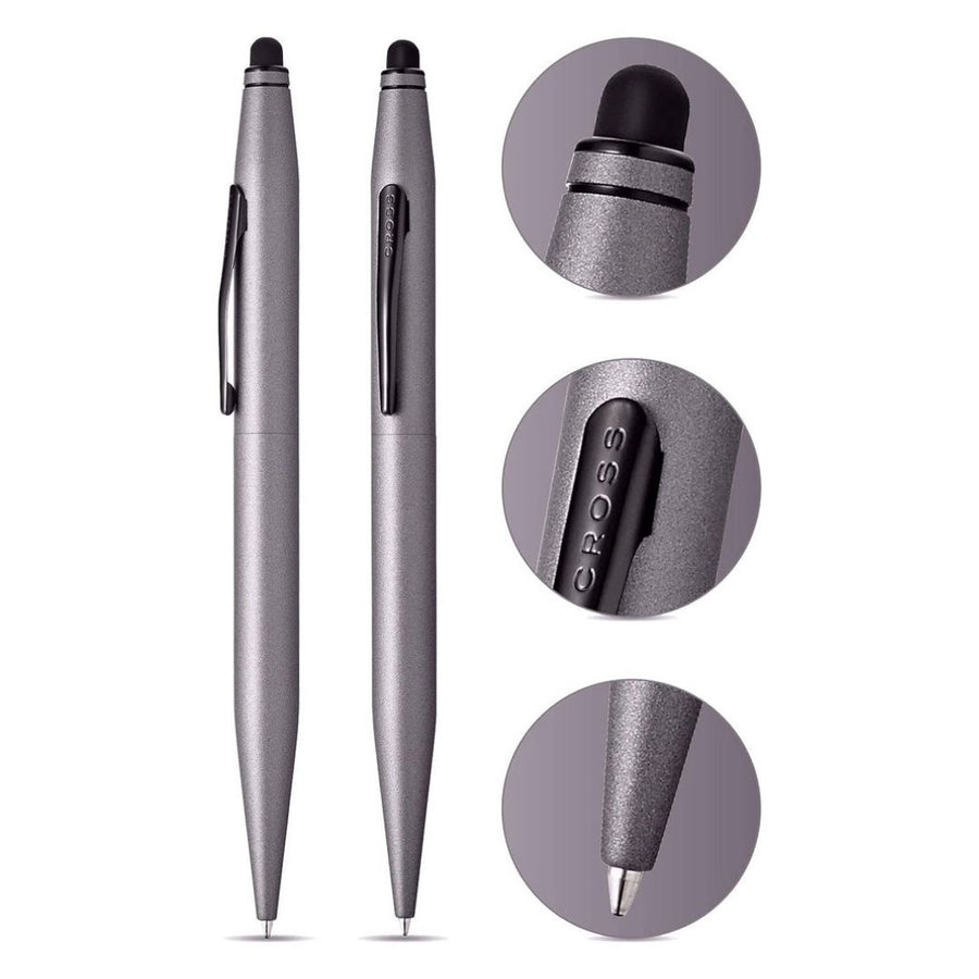 Cross Tech2 Titanium Grey Ballpoint Pen with Stylus
