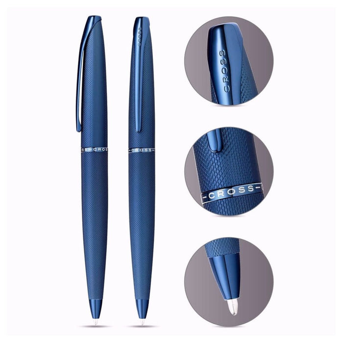 Cross ATX Sandblasted Dark Blue Ballpoint Pen