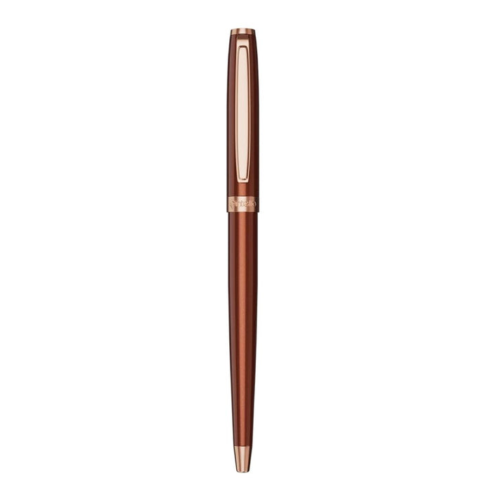 Intellio Insignia Ball Pen – Brown with Rose Gold Trim (BP14RGP1)