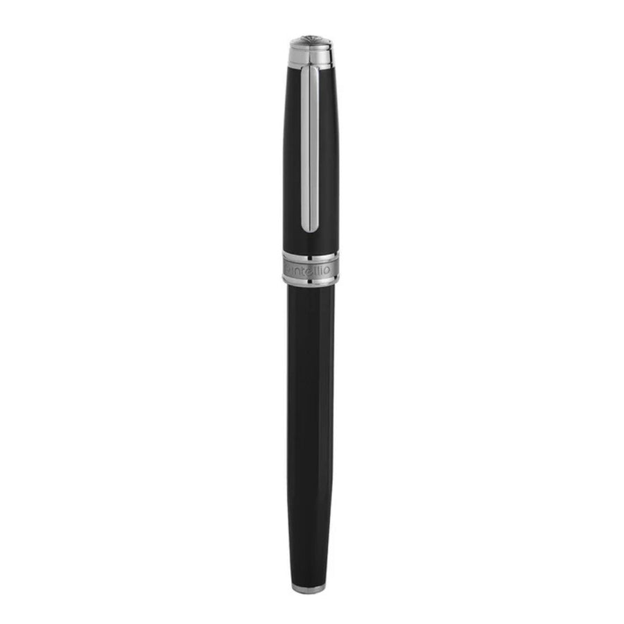Intellio Mystique Black & Chrome Fountain Pen