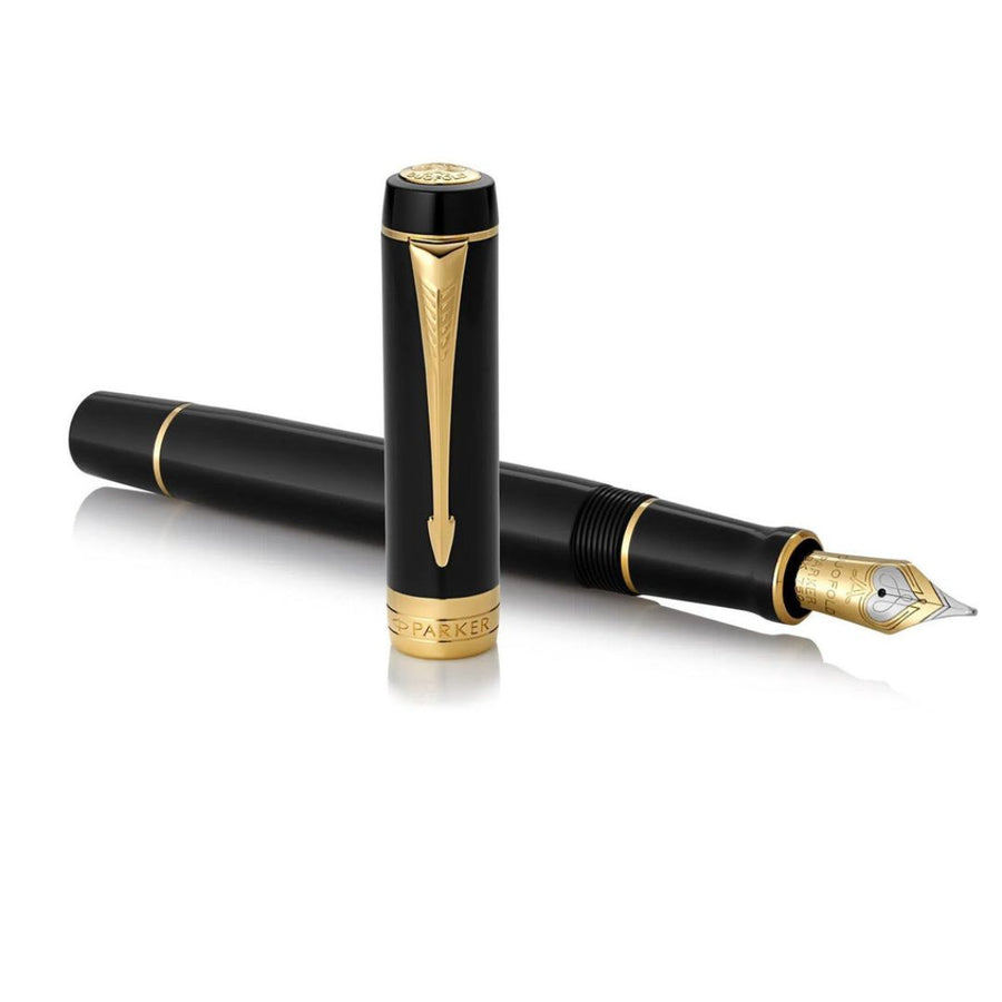 Parker Duofold Classic Black GT Fountain Pen – Medium Nib