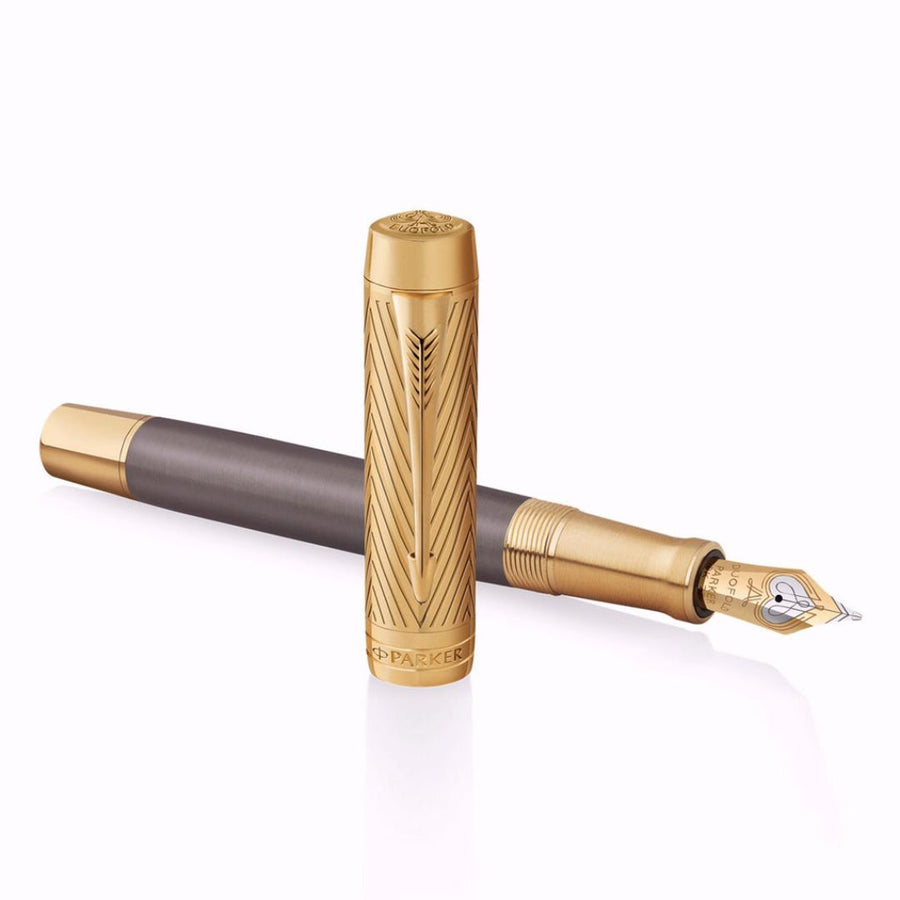 Parker Premium Duofold Pioneers Collection GT Fountain Pen – Medium Nib (Limited Edition)