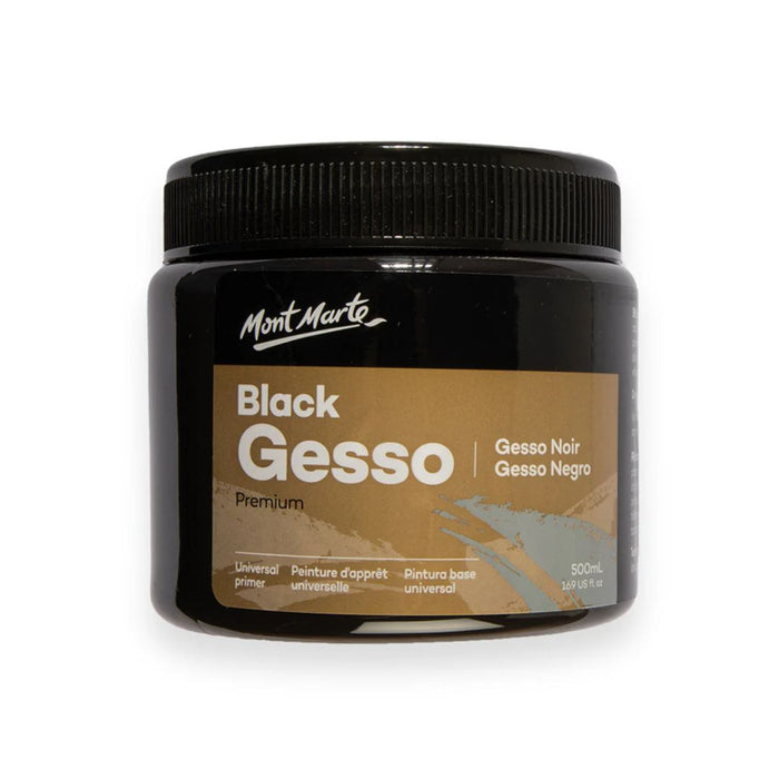 Mont Marte Black Gesso – 500 ml (16.9 US fl. oz.)