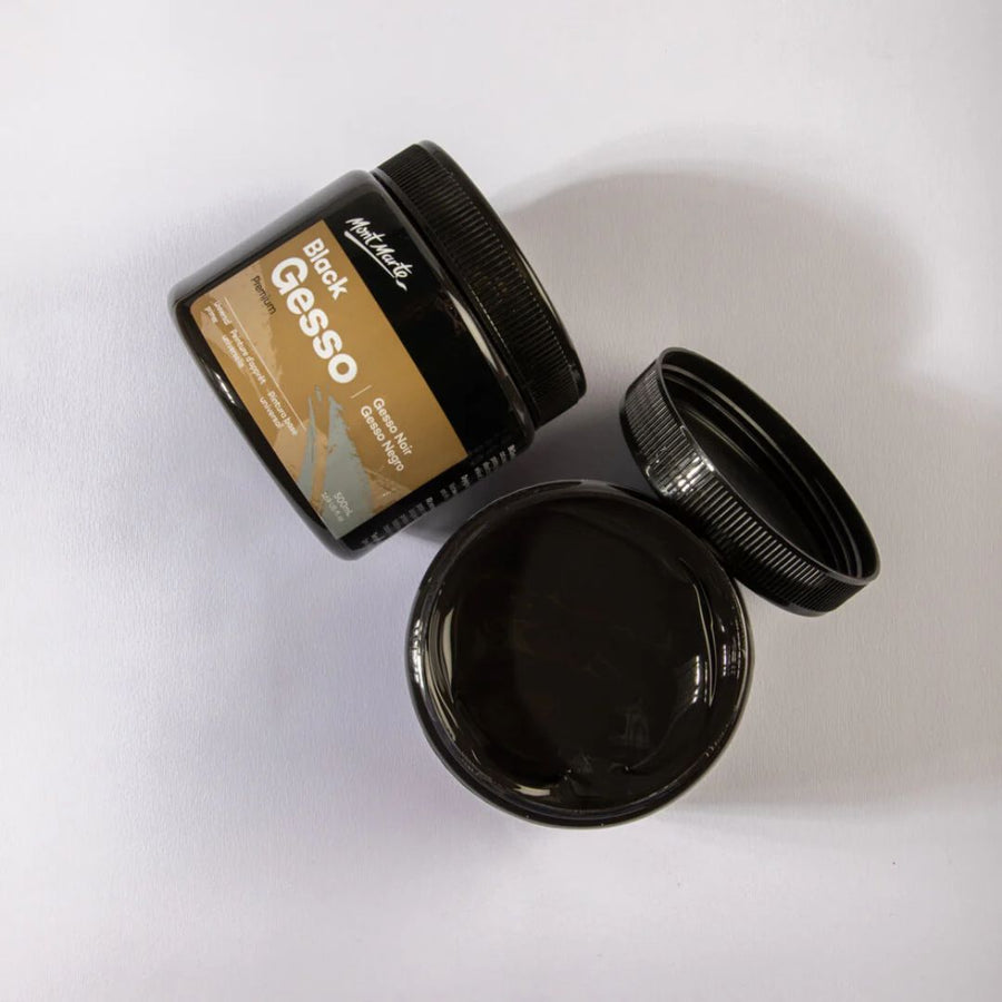 Mont Marte Black Gesso – 500 ml (16.9 US fl. oz.)