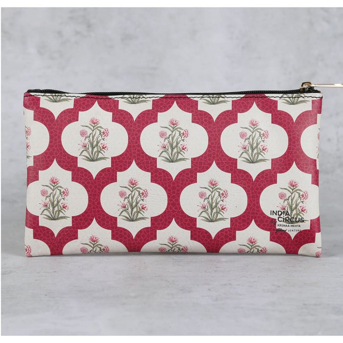 India Circus Poppy Flower Scarlet Utility Pouch