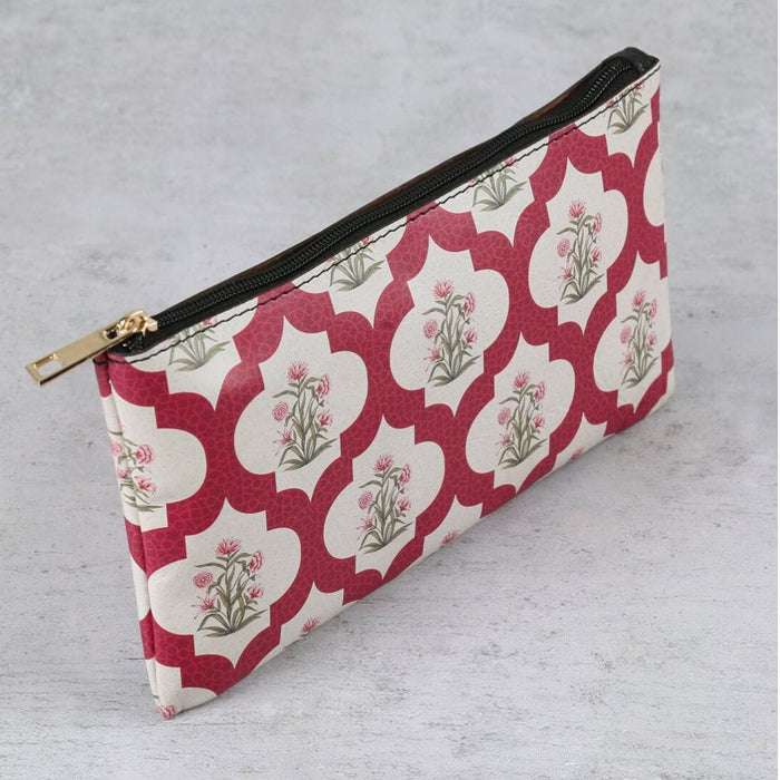 India Circus Poppy Flower Scarlet Utility Pouch