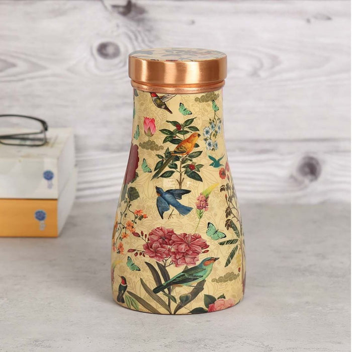 India Circus Bird Land Bedside Copper Jar - 800 ml