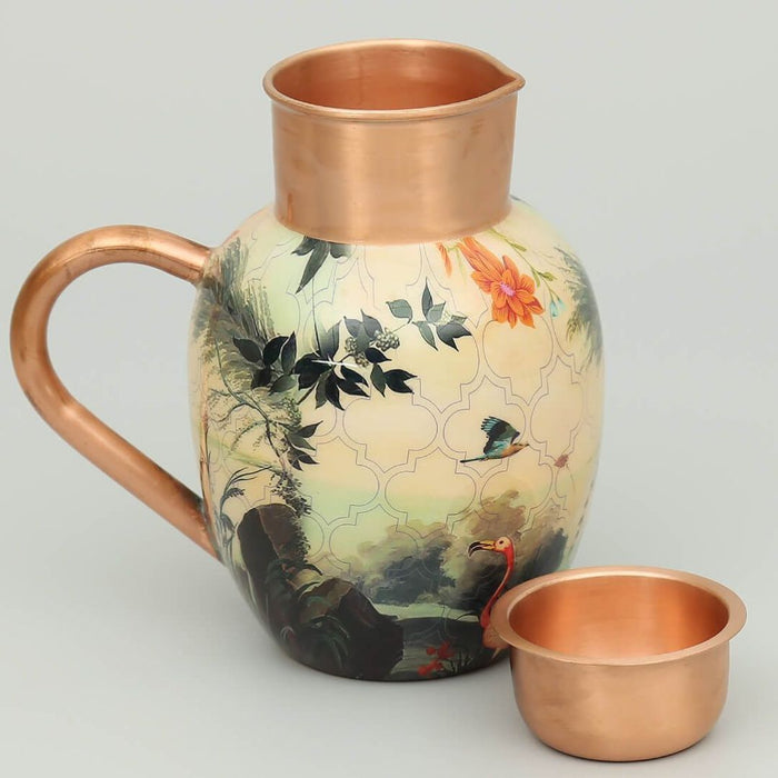 India Circus River Bank Silvassa Copper Jug & Tumbler Set