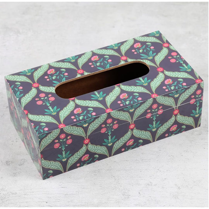 India Circus Iron Blooming Dahlia MDF Tissue Box Holder